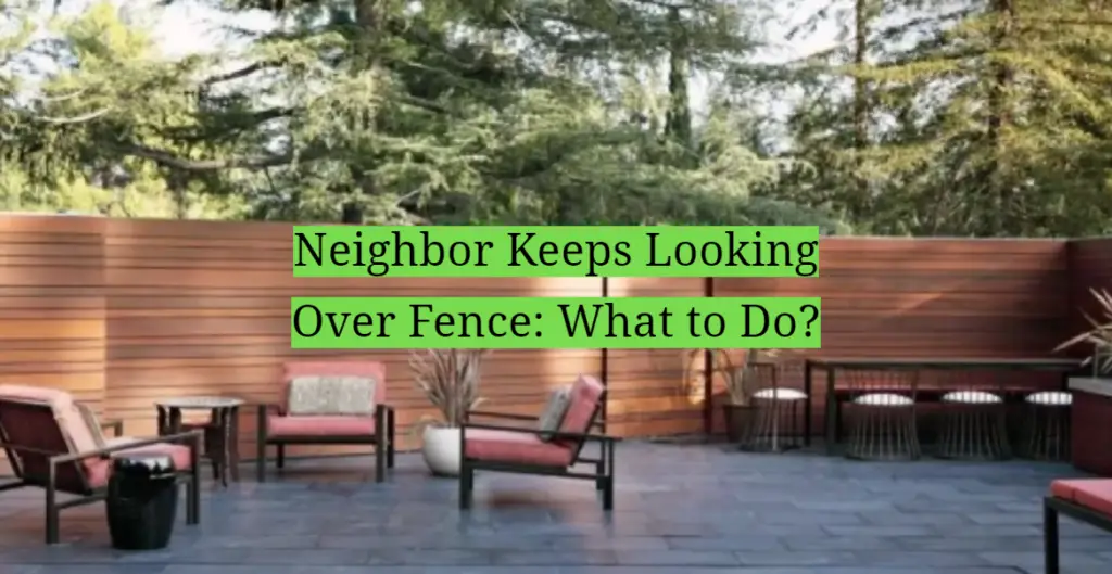 Neighbor Keeps Looking Over Fence What to Do? HomeProfy